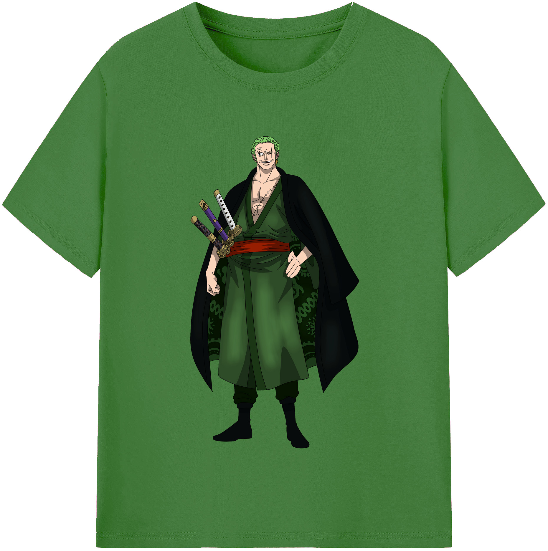 ワンピース ロロノア・ゾロ ONE PIECE Roronoa Zoro レディースカジュアルプリントTシャツ（綿100％）